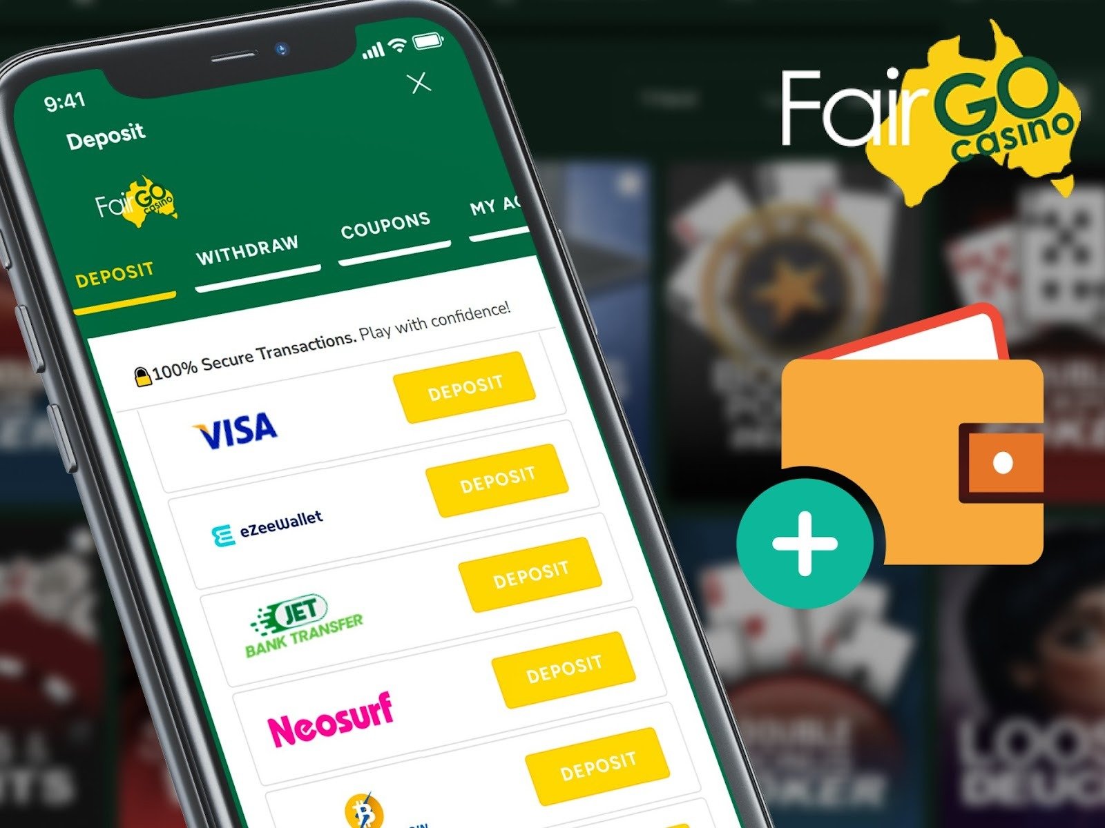 Deposit Money via the Fair Go App